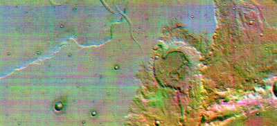 Color Infrared, Terra Sirenum March 1, 2002 
