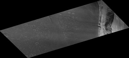 A portion of the Mawrth Vallis region of Mars is seen in this image from the High Resolution Imaging Science Experiment (HiRISE) camera on NASA's Mars Reconnaissance Orbiter.