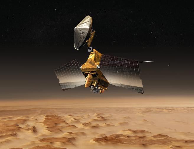 Artist's concept of Mars Reconnaissance Orbiter.