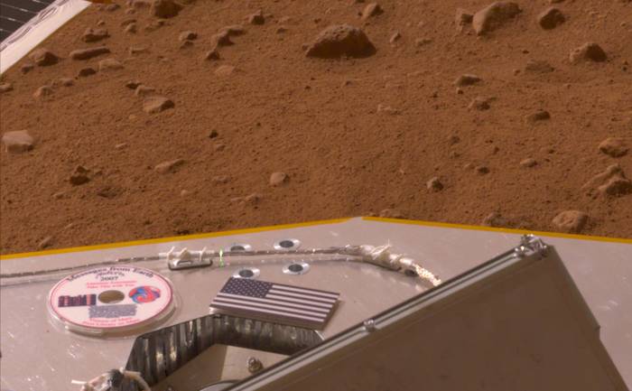 U.S. Flag on the Phoenix Mars Lander