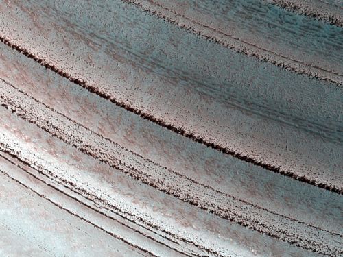 Icy Layers and Climate Fluctuations near the Martian North Pole