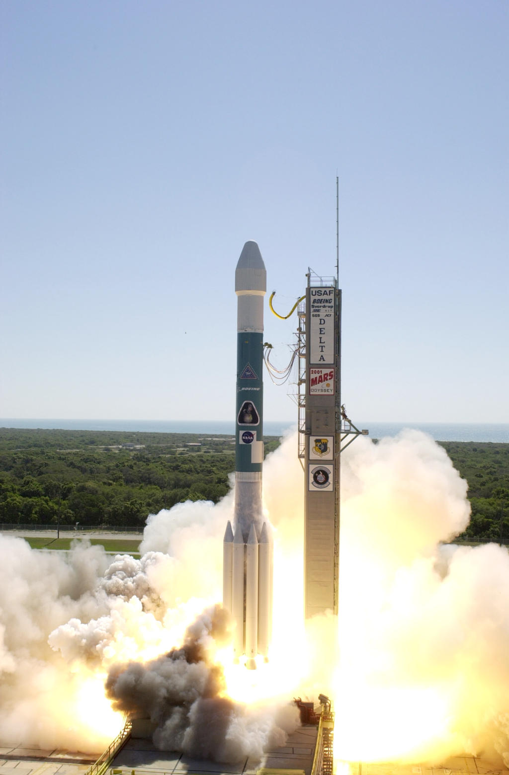 Odyssey launched on Boeing's Delta II 7925 that uses nine strap-on solid rocket motors.