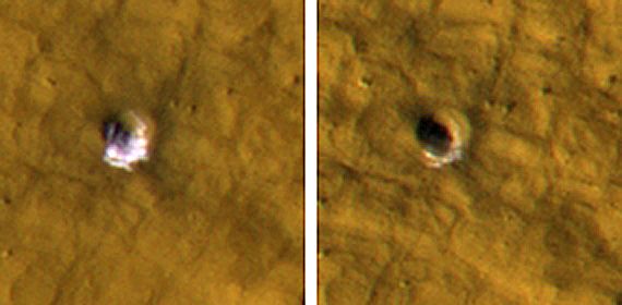 Underground Ice on Mars Exposed by Impact Cratering