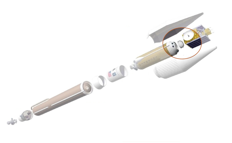 Mars Reconnaissance Orbiter's payload adapter is the physical structure used to connect the orbiter to the launch vehicle.