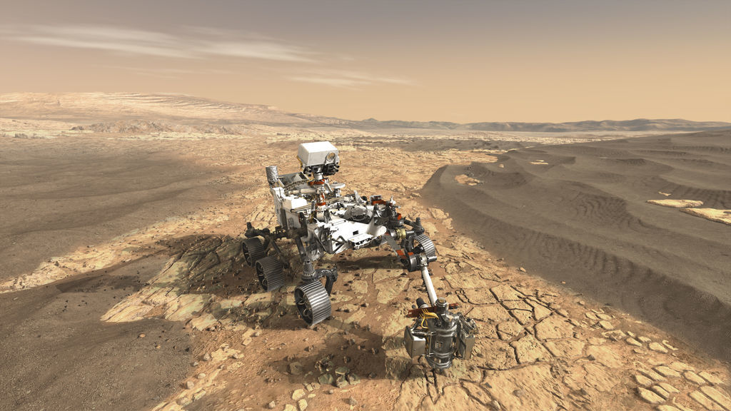 Artist's concept of the Mars 2020 Perseverance Rover.