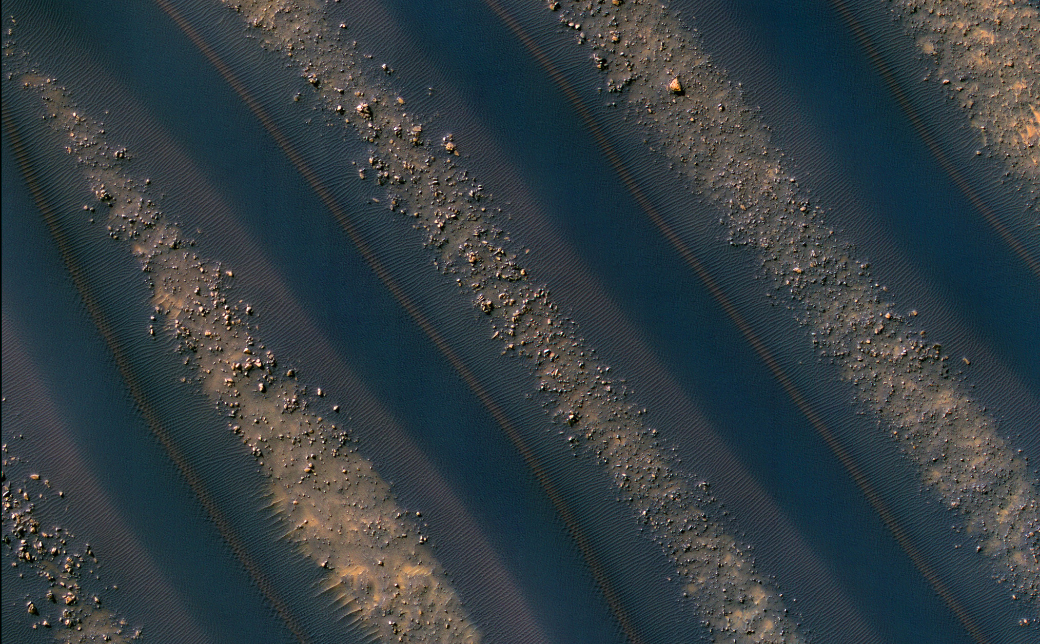 Dune Symmetry Inside Martian Crater