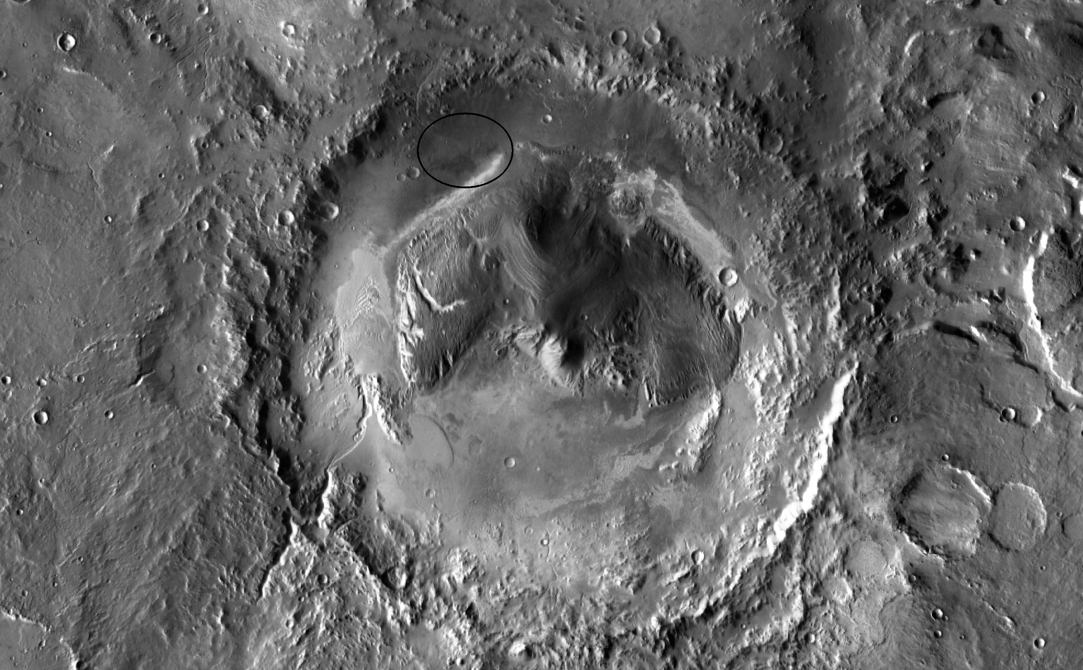 Gale Crater: Future Home of Mars Rover Curiosity