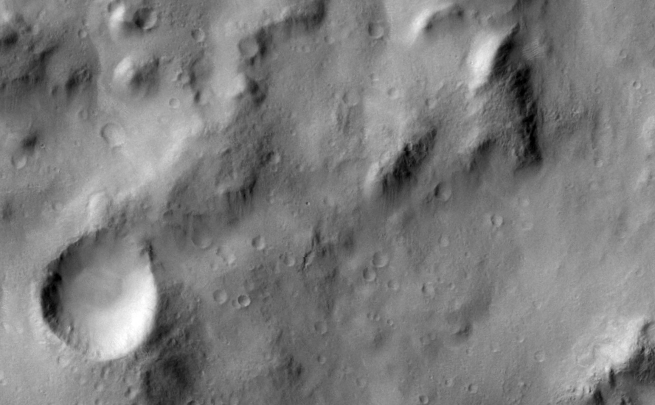 Tenth Anniversary Image from Camera on NASA Mars Orbiter