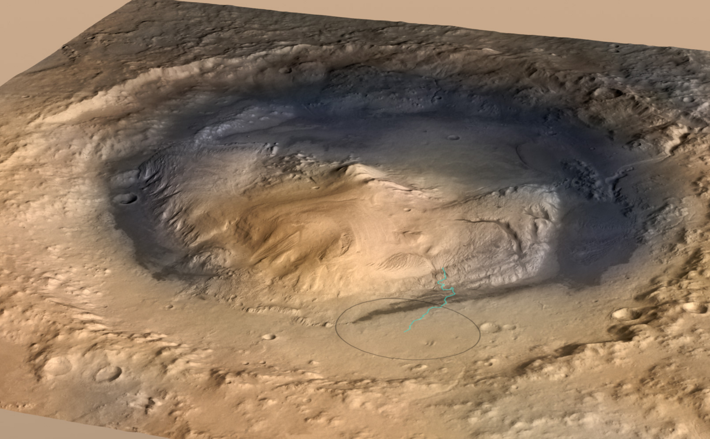 'Mount Sharp' Inside Gale Crater, Mars
