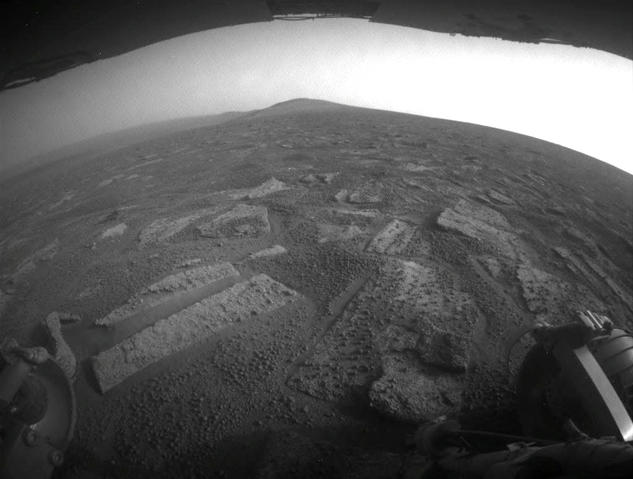 Opportunity's View in 'Botany Bay' Toward 'Solander Point'