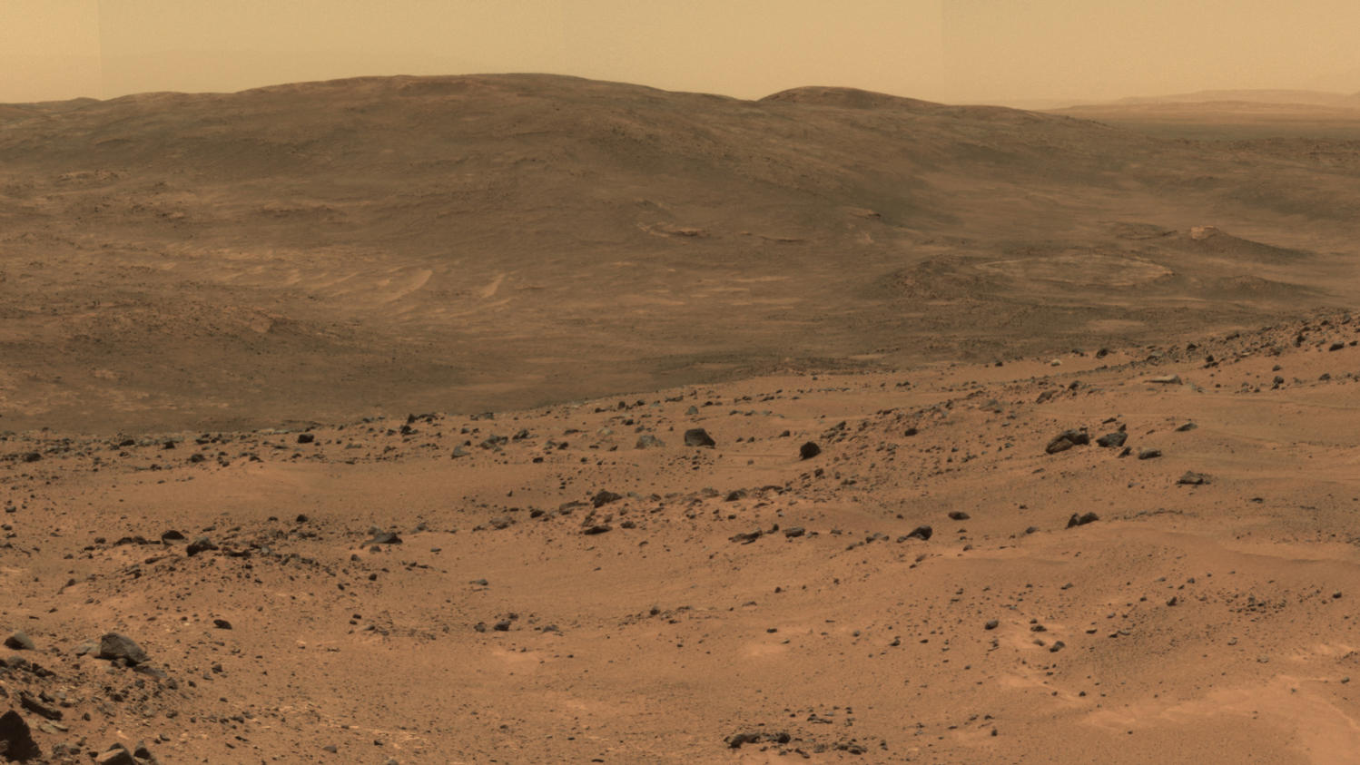 NASA's Mars Rover Spirit's View Southward from Husband Hill