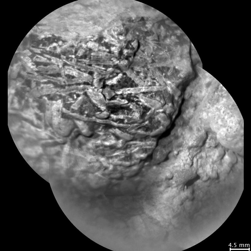 Crystal-Laden Martian Rock Examined by Curiosity's Laser Instrument