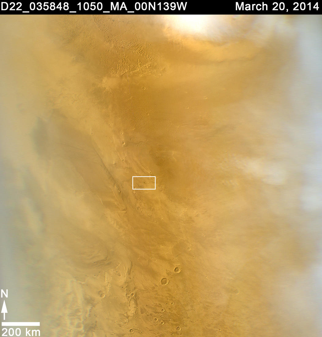 Impact Scar Detected in Mars Weathercam Image