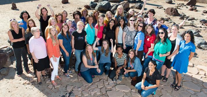 Women of Mars, in Mars Yard at JPL