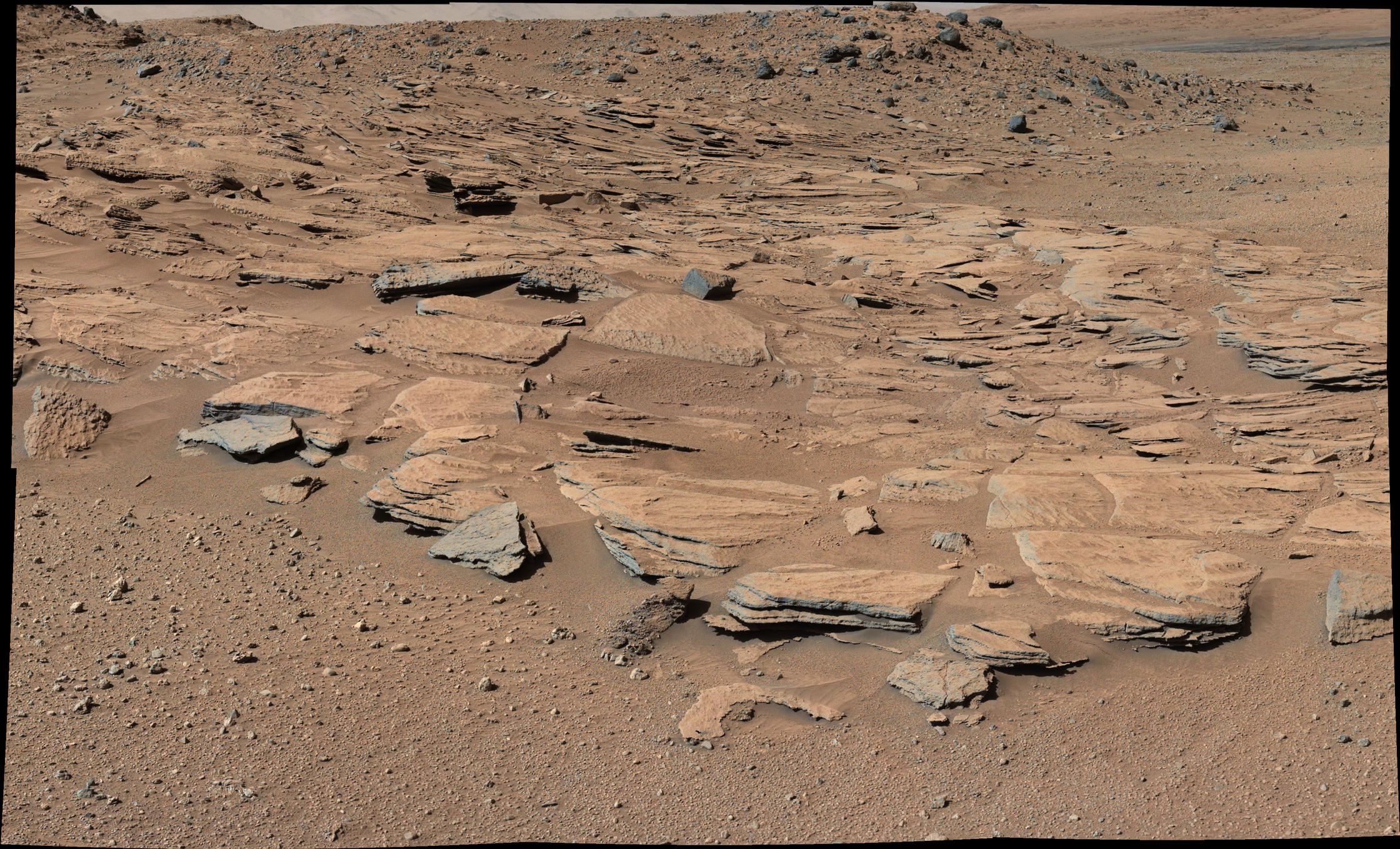 Inclined Martian Sandstone Beds Near 'Kimberley'