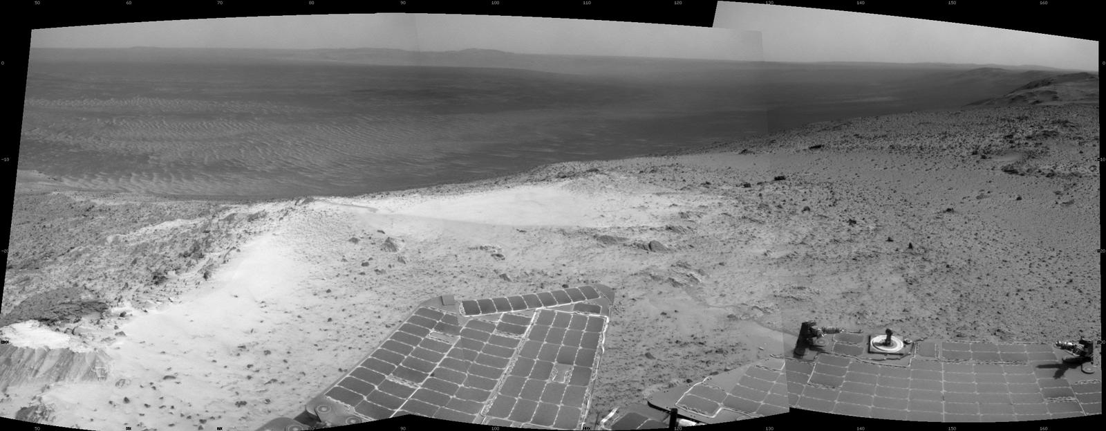 Opportunity's View from Atop 'Cape Tribulation'