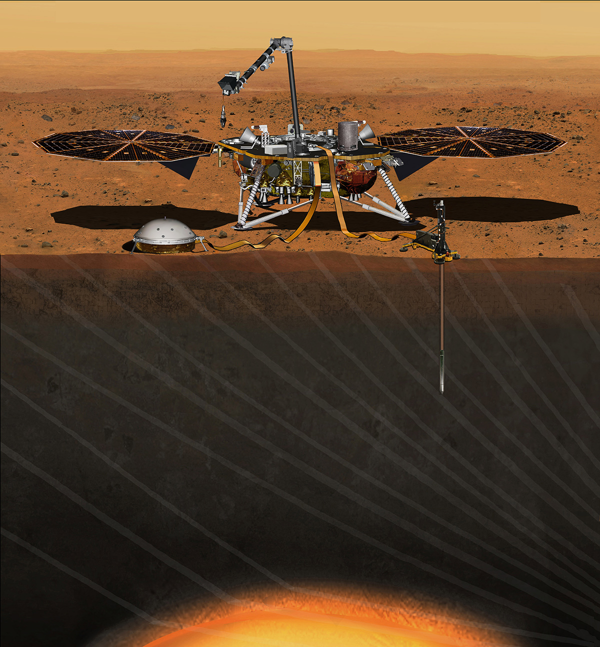 Artist's Concept of InSight Lander on Mars