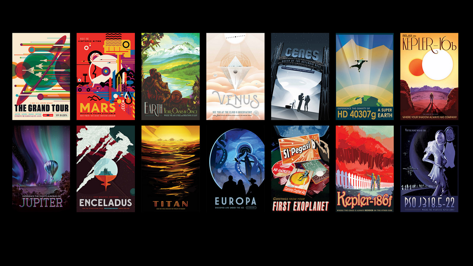 "Travel Posters" from NASA/JPL
