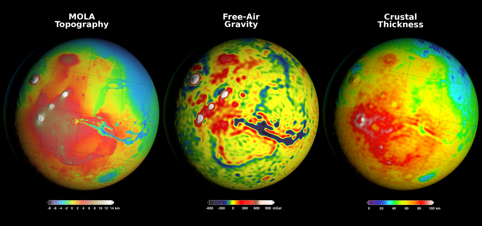 Using Gravity and Topography to Map Mars' Crustal Thickness