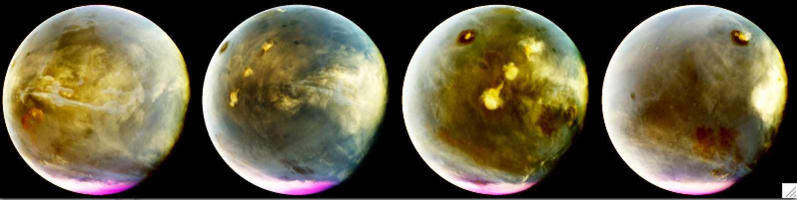 Ultraviolet Mars Reveals Cloud Formation